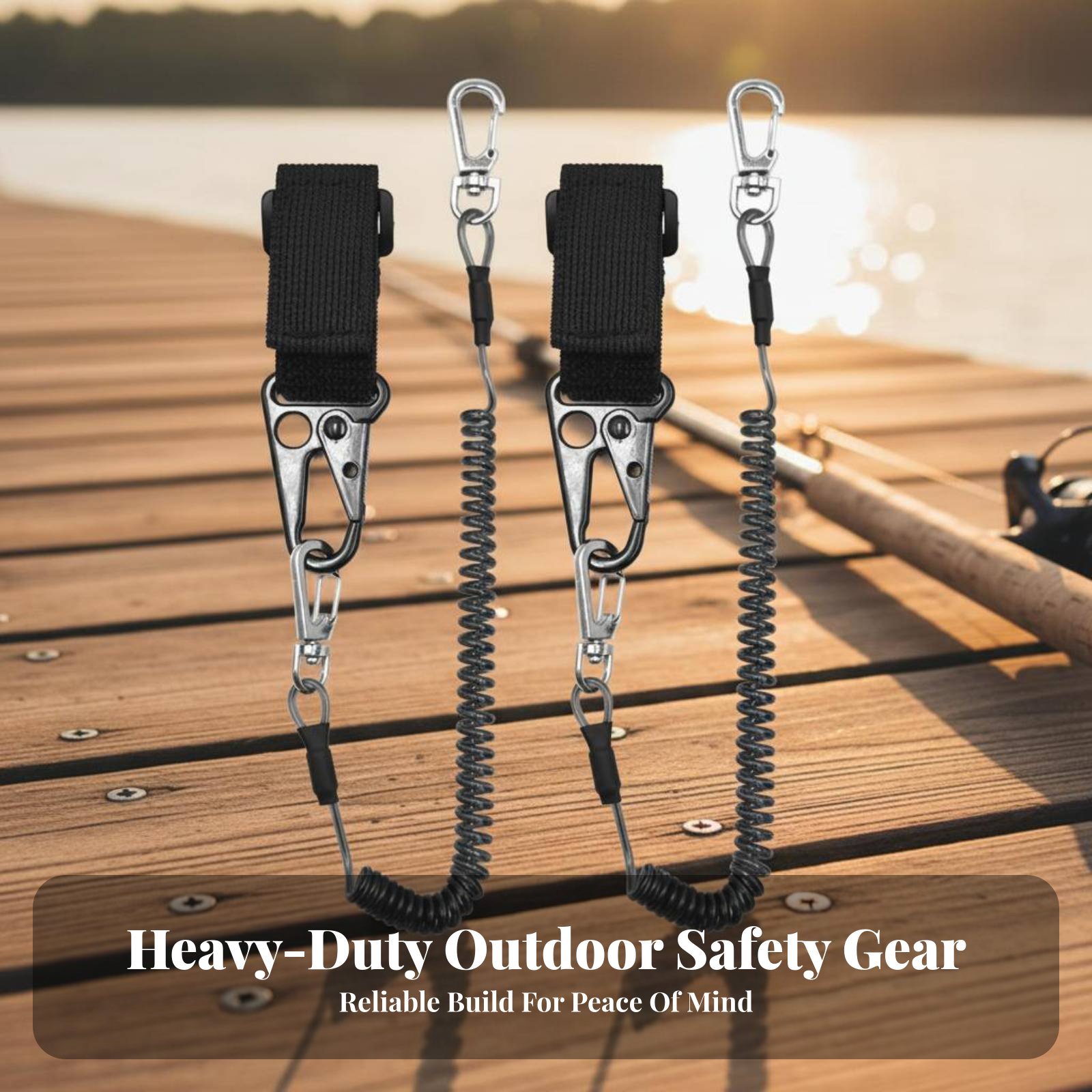 Retractable Rod Leash Adjustab - Fishing Kayak Paddle Leash review and price